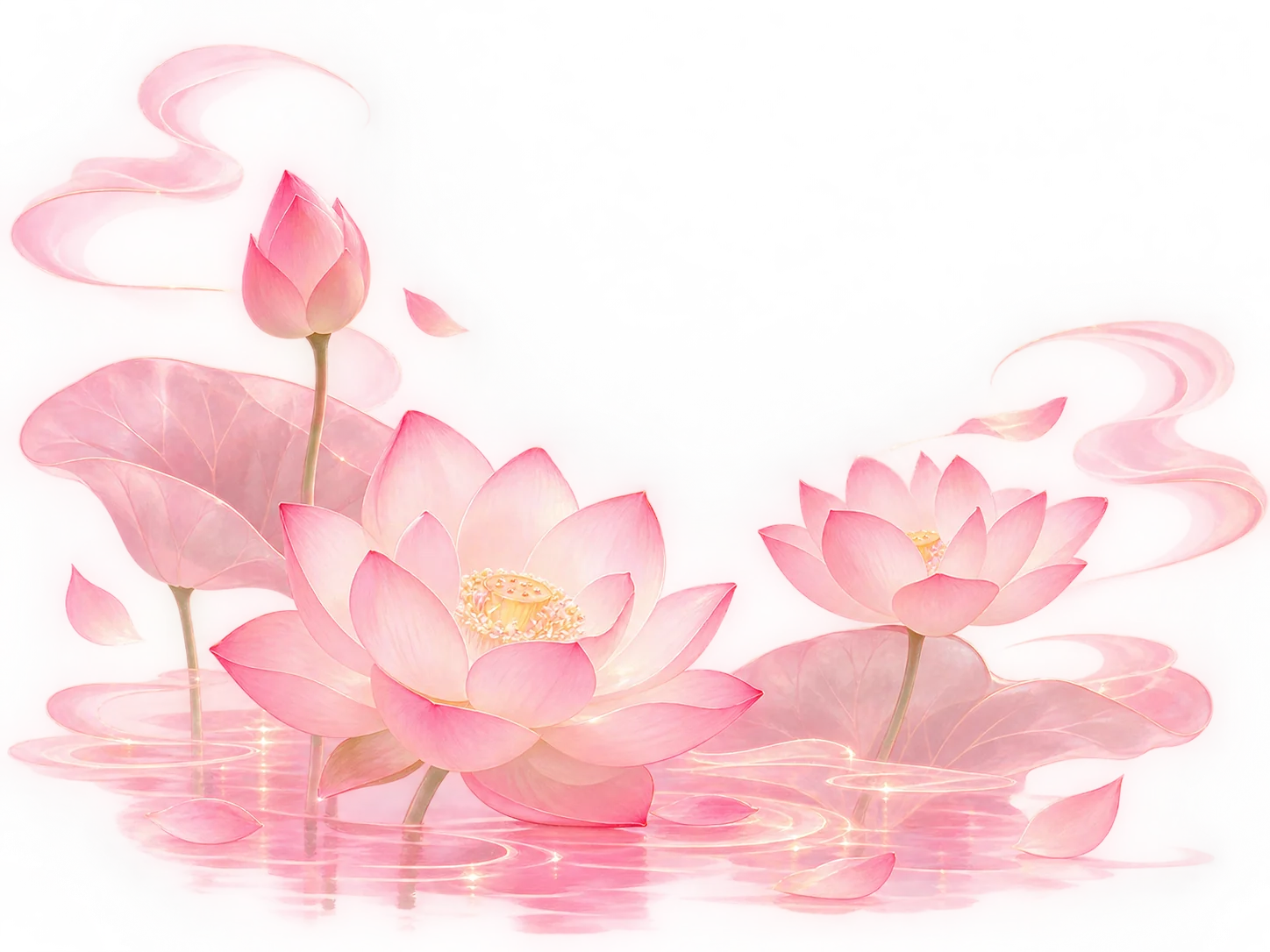 圓相中禪坐的身影與蓮花