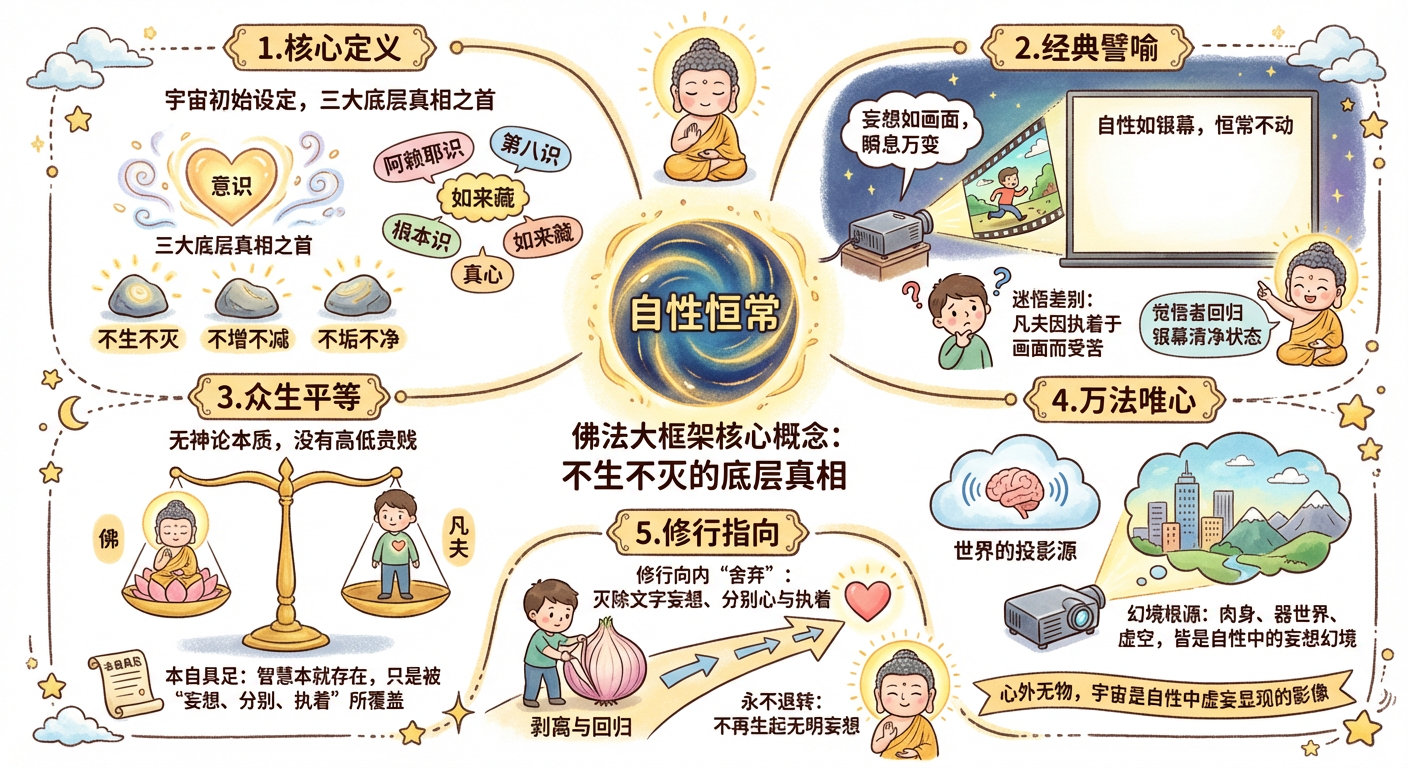 自性恆常 - 佛法基礎概念圖解