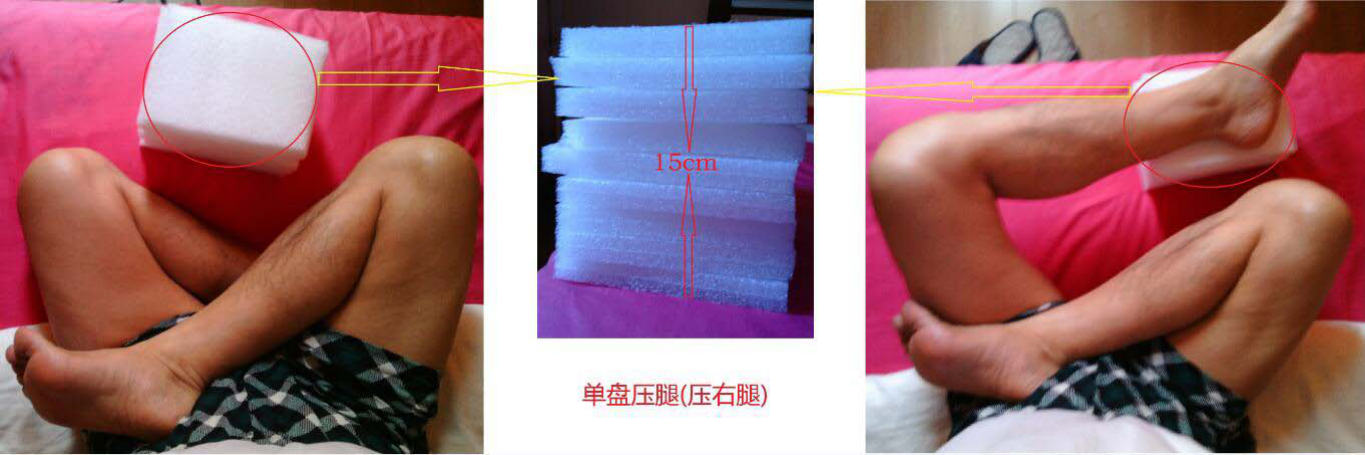 图7 单盘压腿(压右腿)